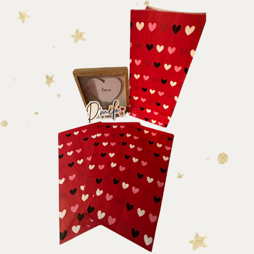 Heart Paper Bag 5.5x10in (12pcs)