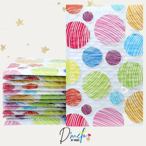 Colorful Dot Bubble 4x8in (10pcs)