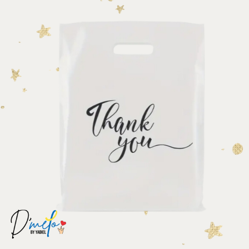 Thank You Delivery Bags white 7.9in x 11.8in (10pcs)